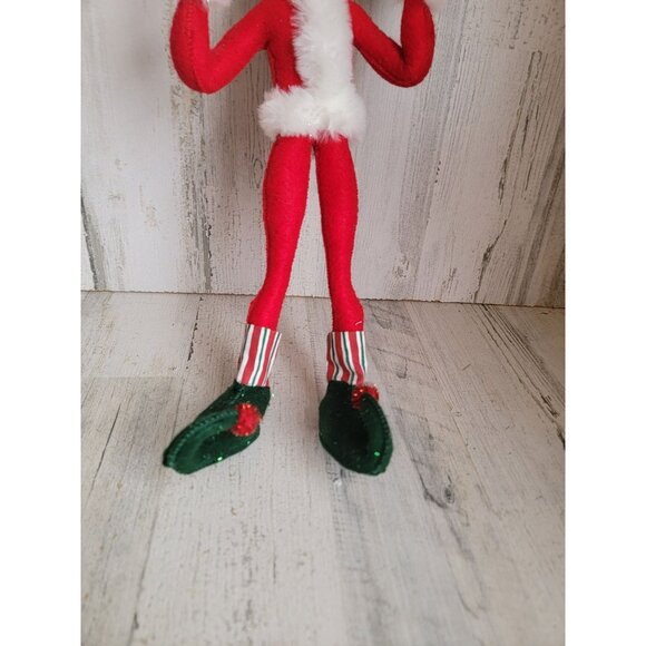 Annalee 15" candy cane elf outfit unique vintage home decor xmas - Picture 4 of 7